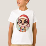 Camiseta Meerkat Merry Christmas Winter Animals Meerkats<br><div class="desc">El Meerkat para Navidades con luces de hadas. Animales divertidos con luces y gorras de amigos para las vacaciones. Los Merkats son animales dulces y son perfectos para los Navidades. Perfecto para sus hijos en la temporada de navidades.</div>