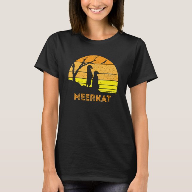 Camiseta Meerkat Mongoose Kalahari Desert Sunset Safari Afr (Anverso)