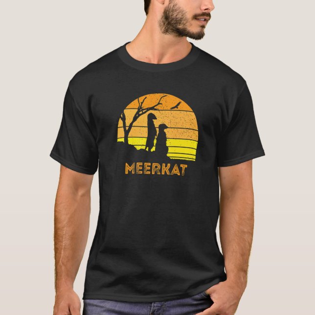 Camiseta Meerkat Mongoose Kalahari Desert Sunset Safari Afr (Anverso)