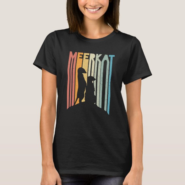 Camiseta Meerkat Mongoose Vintage Sunset Safari Africa (Anverso)