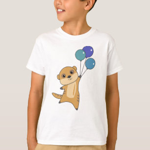 Camiseta Meerkat Moscas Con Globos Animales Cutáneos Para E