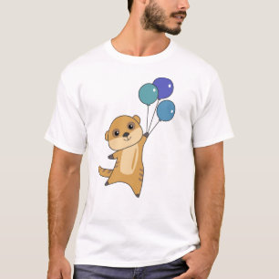Camiseta Meerkat Moscas Con Globos Animales Cutáneos Para E