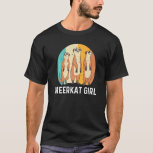 Camiseta Meerkat Para Chicas Niños Retro Zoológico De Vida 