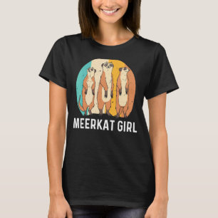 Camiseta Meerkat Para Chicas Niños Retro Zoológico De Vida