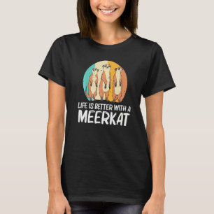 Camiseta Meerkat Para Hombres Mujeres Retro Zoológico De Vi