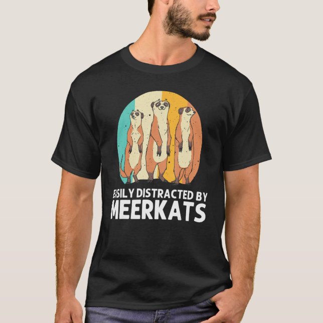 Camiseta Meerkat Para Hombres Mujeres Retro Zoológico De Vi (Anverso)