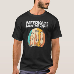 Camiseta Meerkat Para Hombres Mujeres Retro Zoológico De Vi