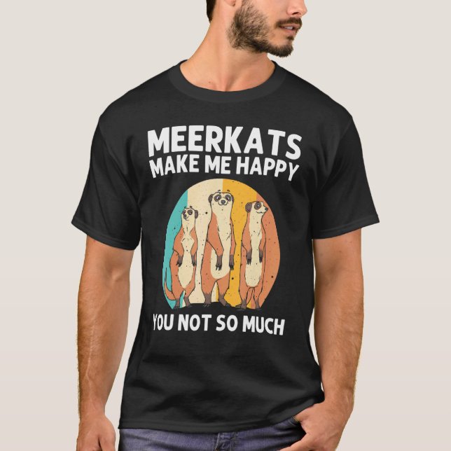 Camiseta Meerkat Para Hombres Mujeres Retro Zoológico De Vi (Anverso)