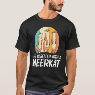 Camiseta Meerkat Para Hombres Mujeres Retro Zoológico De Vi