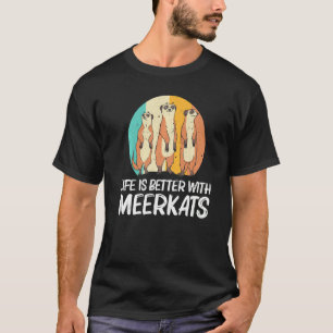 Camiseta Meerkat Para Hombres Mujeres Retro Zoológico De Vi
