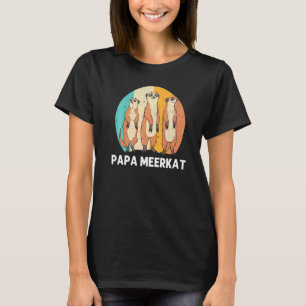 Camiseta Meerkat Para Hombres Padres Retro Zoológico De Vid