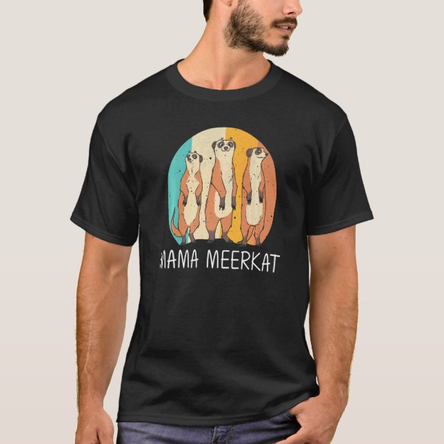 Camiseta Meerkat Para Mujeres Retro Zoológico De Vida Silve (Anverso)