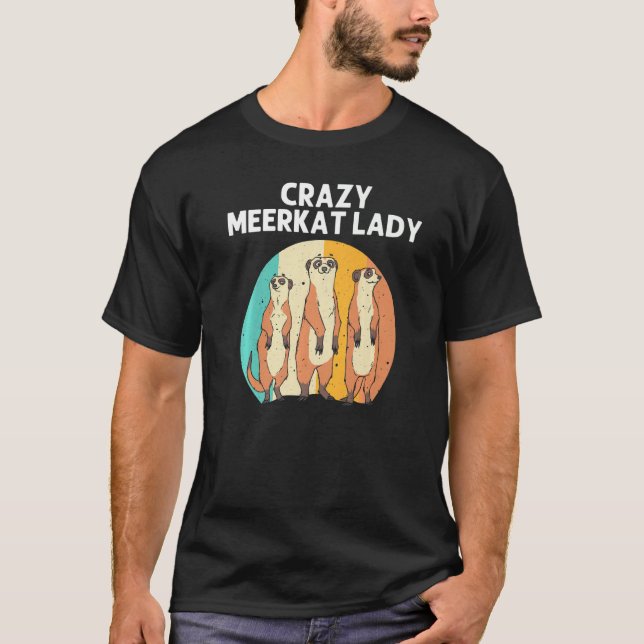 Camiseta Meerkat Para Mujeres Retro Zoológico De Vida Silve (Anverso)