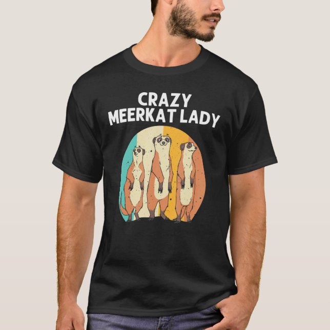 Camiseta Meerkat Para Mujeres Retro Zoológico De Vida Silve (Anverso)