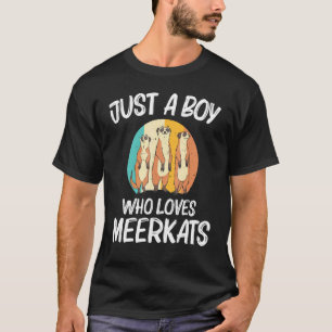 Camiseta Meerkat Para Niños Retro Zoológico De Vida Silvest