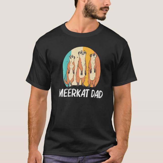 Camiseta Meerkat Para Papá Padre Retro Zoológico De Vida Si (Anverso)