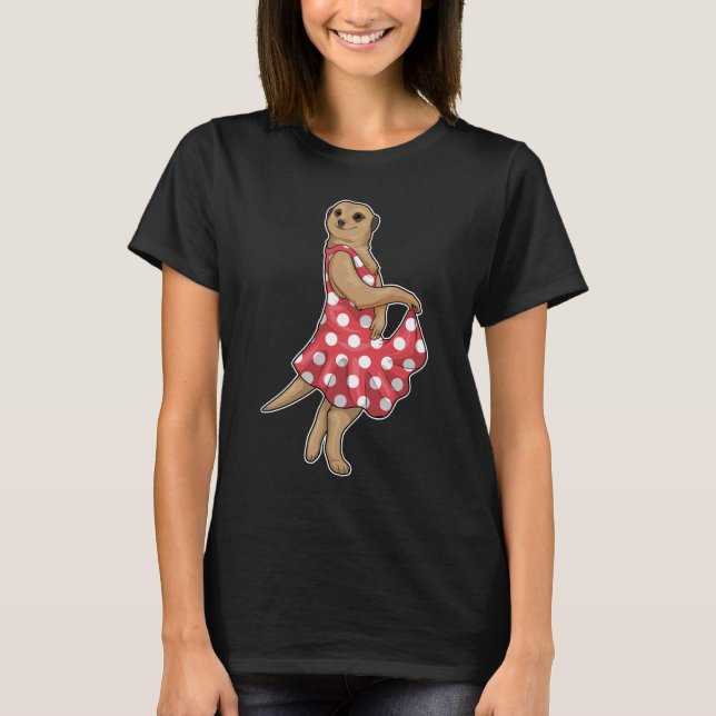 Camiseta Meerkat Polka Dots Vestido (Anverso)