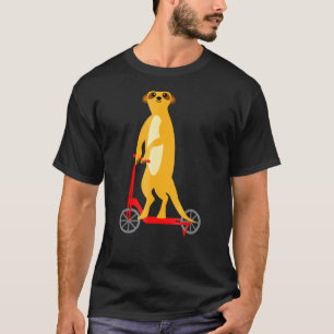 Camiseta Meerkat Riding Scooter T Shirt Para Hombres Mujere