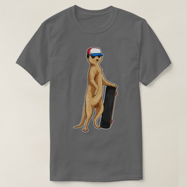 Camiseta Meerkat Skateboard Sports (Diseño del anverso)