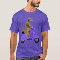 Meerkat sobre Lilac Moped
