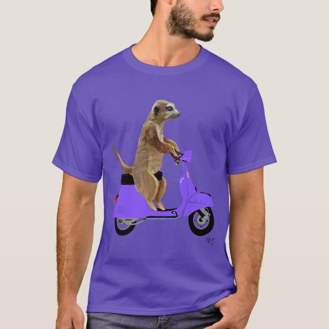 Camiseta Meerkat sobre Lilac Moped (Anverso)