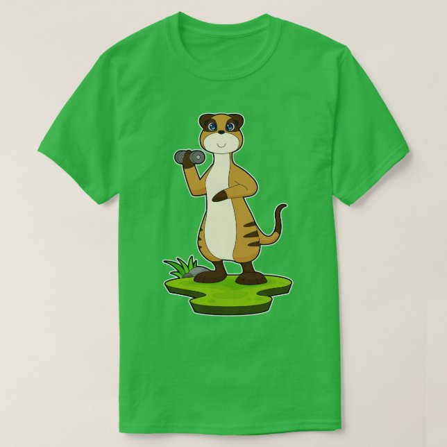 Camiseta Meerkat Strength training Dumbbell (Diseño del anverso)