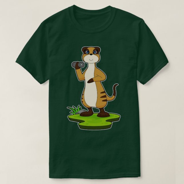 Camiseta Meerkat Strength training Dumbbell (Diseño del anverso)