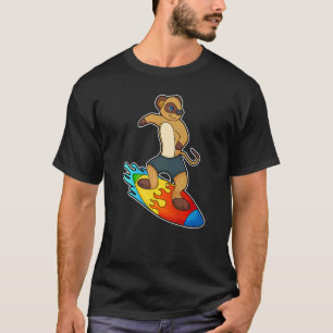 Camiseta Meerkat Surfer Surfboard Deportes acuáticos