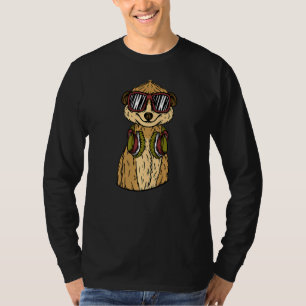 Camiseta Meerkat Suricate Gafas de sol Auriculares África S