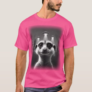 Camiseta Meerkat Ufo Animal Selfie Una Divertida Y Graciosa