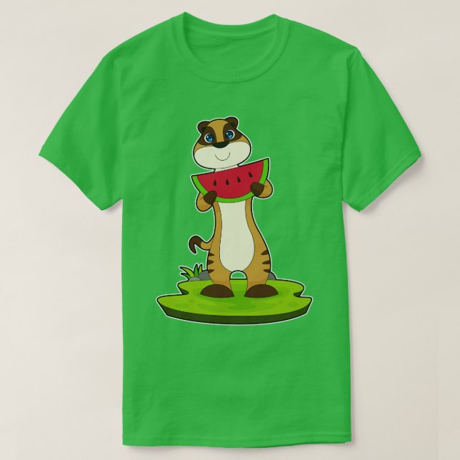 Camiseta Meerkat Watermelon Fruit (Diseño del anverso)