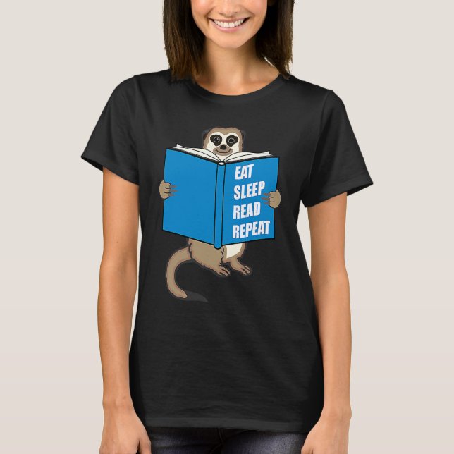 Camiseta Meerkat with Book Books Reading Hobby (Anverso)
