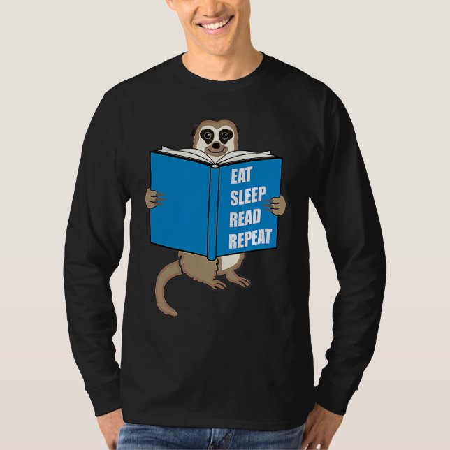 Camiseta Meerkat with Book Books Reading Hobby (Anverso)
