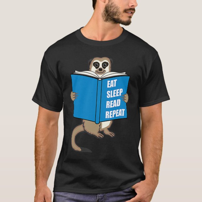 Camiseta Meerkat with Book Books Reading Hobby (Anverso)