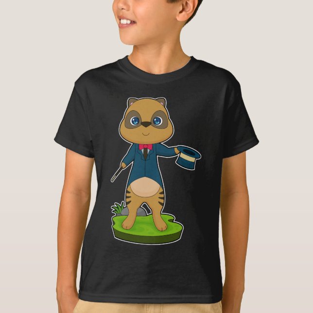 Camiseta Meerkat Wizard varita mágica (Anverso)