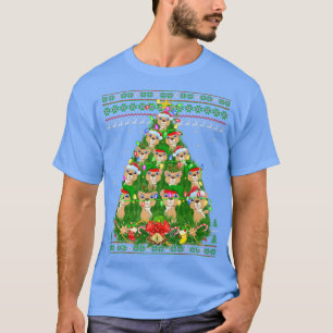Camiseta Meerkat Xmas Lighting Tree Santa Meerkat Ugly Chri