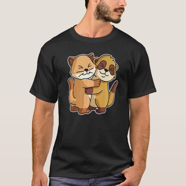 Camiseta Meerkat Y Animales Cutáneos Para Mujeres Animales (Anverso)
