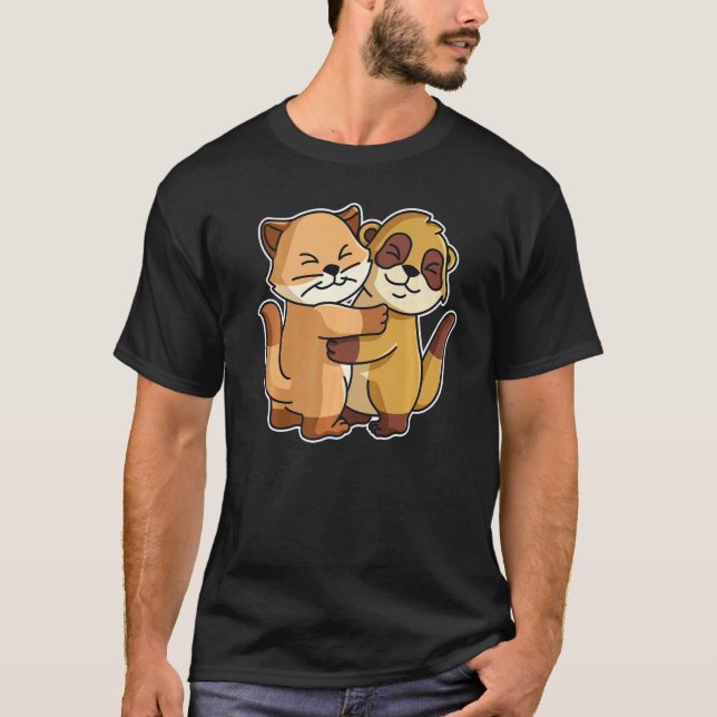 Camiseta Meerkat Y Animales Cutáneos Para Mujeres Animales (Anverso)