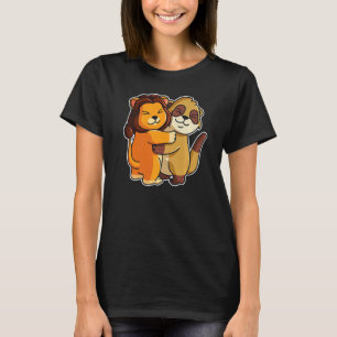 Camiseta Meerkat Y Animales De Cuta De León Para Mujeres An