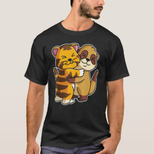 Camiseta Meerkat Y Tigres De Animales Para Mujeres Animales