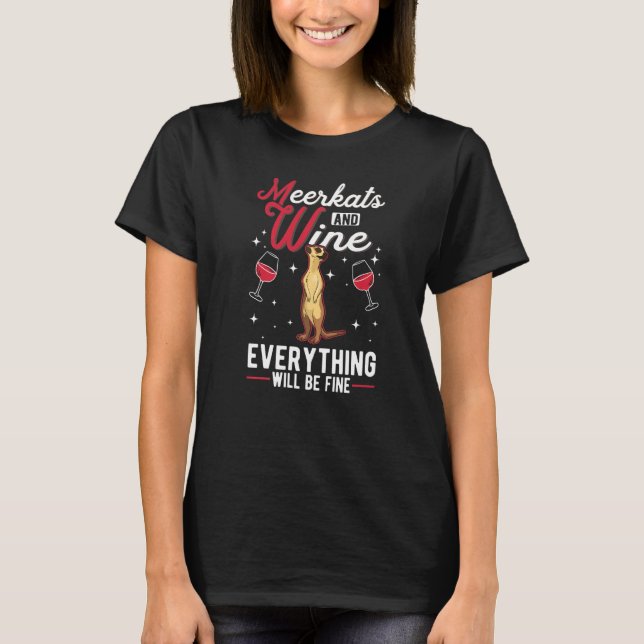 Camiseta Meerkat Y Vino (Anverso)