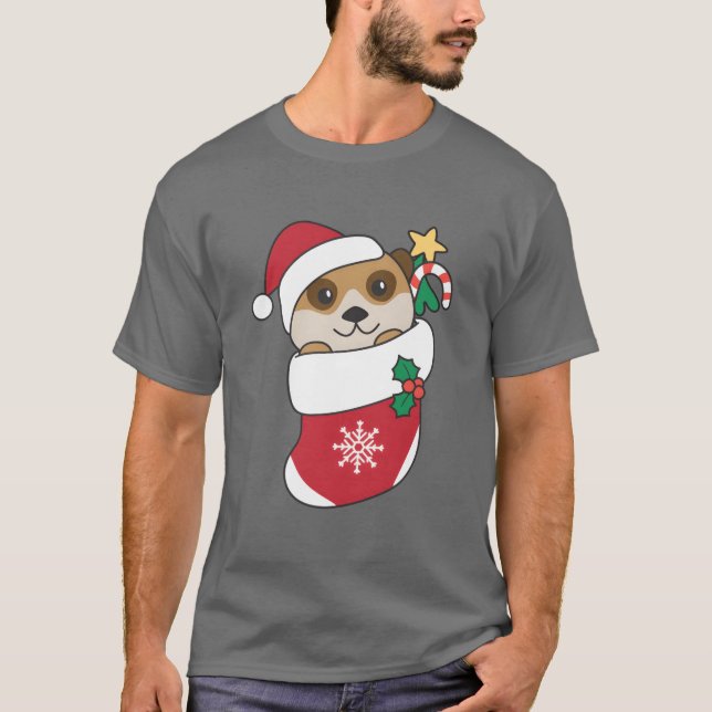 Camiseta Meerkats Christmas Snow Winter Animals friend (Anverso)