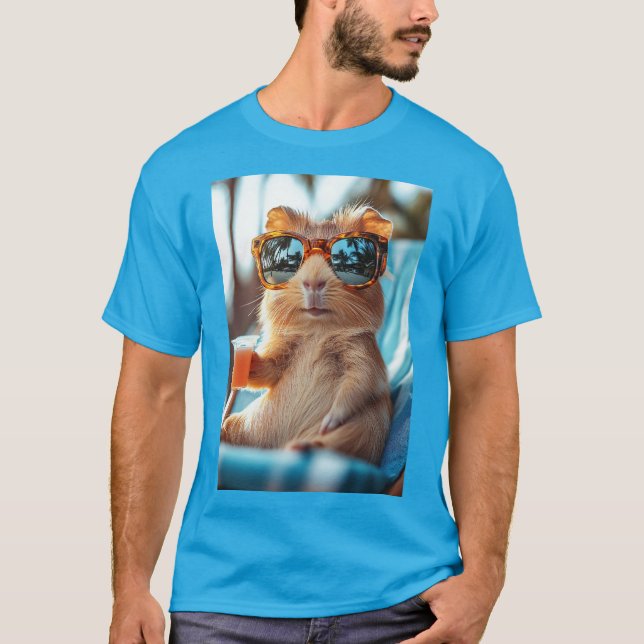 Camiseta Meerschweinchen - Sommer, Sonne, Cocktails! (Anverso)