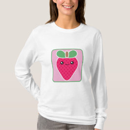Camiseta mega de la fresa de Kawaii