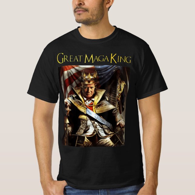 Camiseta Mega King USA Bandera Orgullosa Ultra Maga Trump (Anverso)