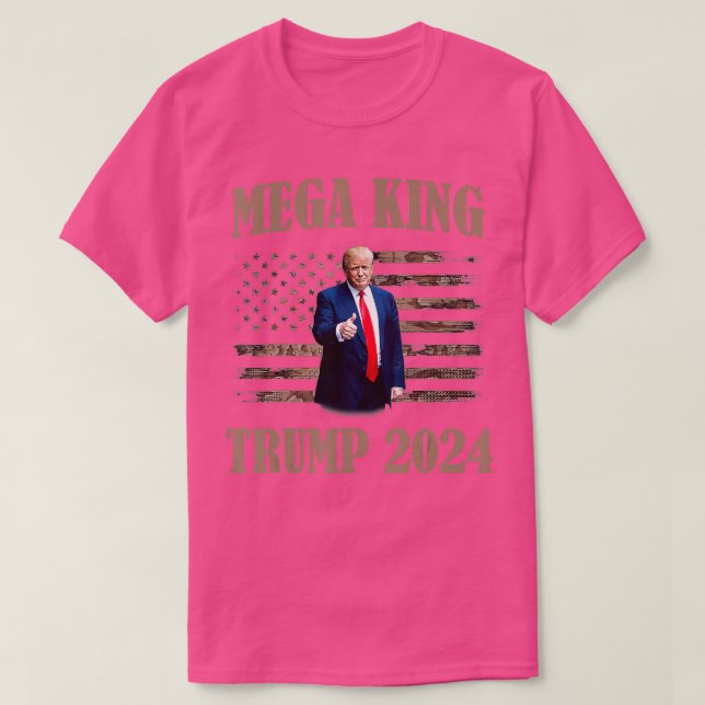 Camiseta mega rey, mega rey Trump 2024  (Diseño del anverso)