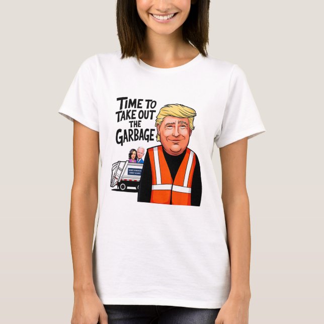 Camiseta Mega Trump Camión De Garganta Tiempo Para Sacar La (Anverso)