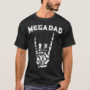 Camiseta Megadad Rock Heavy Metalizado Guitar Dad