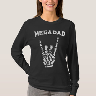 Camiseta Megadad Rock Heavy Metalizado Guitar Dad