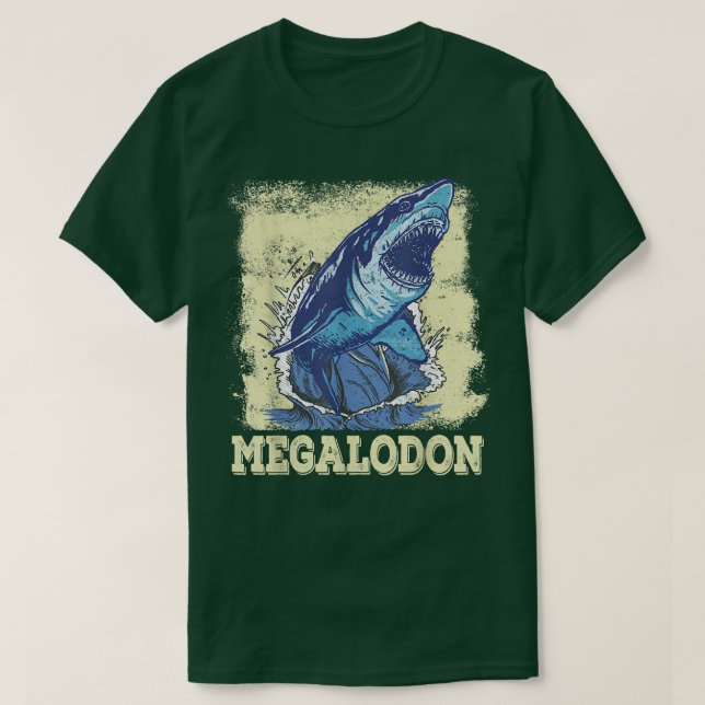 Camiseta Megalodon Great White Shark  (Diseño del anverso)